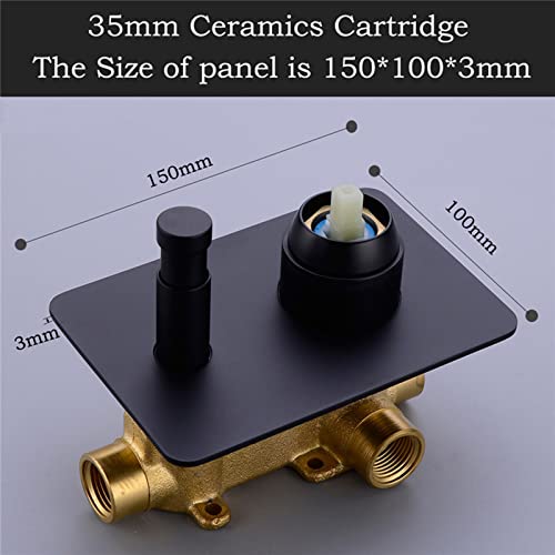 Esbant Complete Shower Faucet Set, Black Rain Shower System With 8 Inch Rain Shower Head And 3 Function Handheld Shower Head, Wall Mounted Brass Shower Kit Kitchen Sink Faucets #TOP3