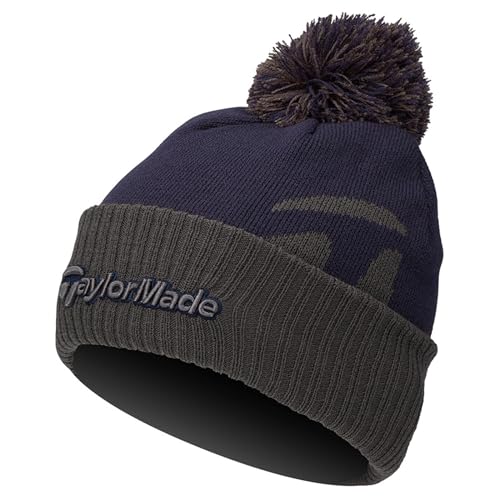 TaylorMade Golf Men's Standard Bobble Beanie, Navy