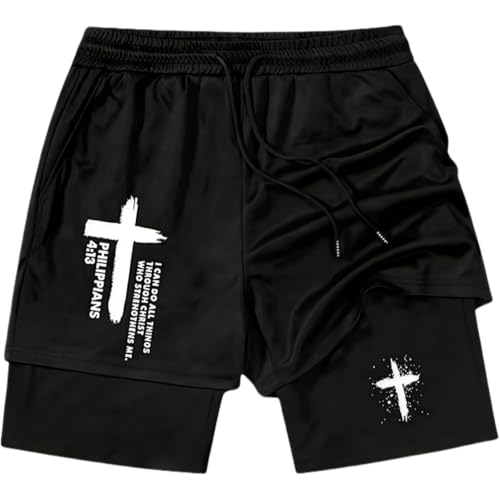 Short de sport homme 2 en 1 respirant et léger pour la course à pied d'été