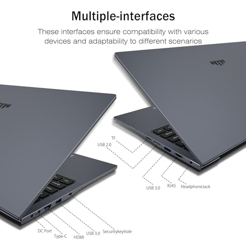 Image of 17 Inch Laptop with Ryzen 5, 8GB RAM, 256 GB SSD, FHD IPS Display, Backlit Keyboard, Webcam,RJ45, Dual Wi-Fi, Bluetooth 5.0, HDMI, USB 3.0, Type-C Full Function
