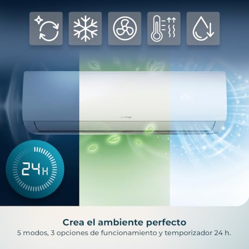 Miniatura 9 de Cecotec Aire Acondicionado Split Airclima 9000 Smartfresh. 9000 Btu, Motor Dc, Bomba De Calor, Mando A Distancia, Pantalla Led, Sistema Inverter, 5 Modos, 8 Velocidades, Cobertura 16 M2 Compresor