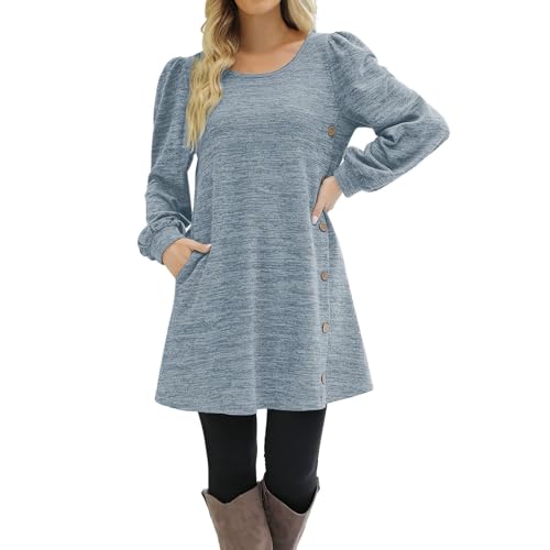 Robe d'automne et été décontractée à manches longues pour terrasses ensoleillées