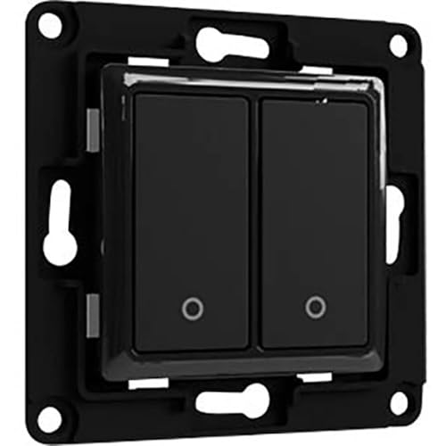 SHELLY Home Accessories Wall Switch 2 Zoll WANDTASTER 2-FACH Schwarz