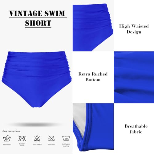 Image of Amy Babe Women's High Waisted Bikini Sets Push Up Twist Front Spaghetti Straps Ruched Two Piece Swimsuit Bathing Suit