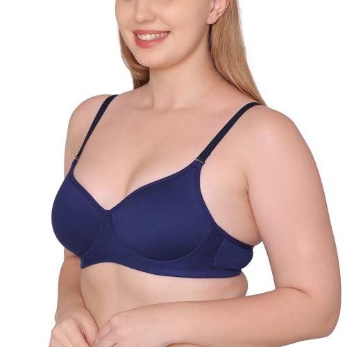 Image of Tweens - Medium Padded Cotton Rich Bra - Full Coverage, Seamless, Multiway Straps, Wirefree Everyday T-Shirt Bra (Pack of 2)