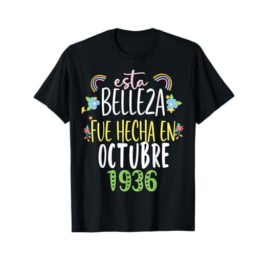 Hecha En octubre 1936 Mujer Regalo 86 años Cumpleaños Camiseta