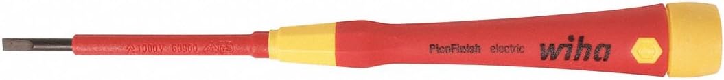 Wiha Tools 32004 Insulated Pico Finish Precision Slotted Screwdriver - 3.5 x 60 mm.