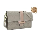 Estructura: bolso bandolera para teléfono móvil con 2 compartimentos, 6 ranuras para tarjetas y 1 bolsillo con cremallera para monedas; mucho espacio para teléfono móvil o tarjetas de crédito, monedas, dinero en efectivo, cosméticos, pasaporte y otros objetos pequeños