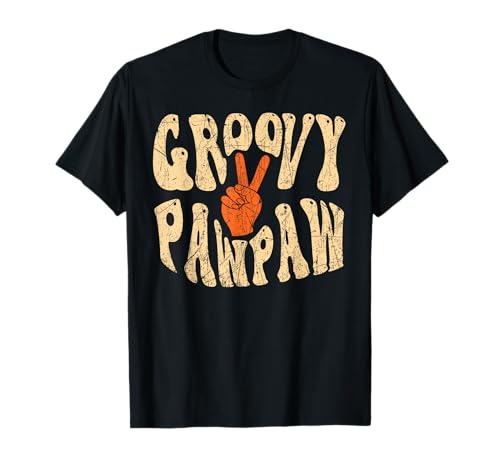 Groovy Pawpaw Aesthetic Nostalgia 70's Retro Grandpa Camiseta