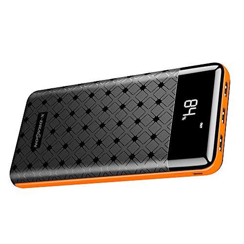 X-DRAGON Batterie Externe 25000mAh Powerbank Chargeur Portable USB avec 3 Sorties USB et Deux Entrées, écran LCD pour Téléphone Portable, iphone, Samsung, Huawei, tablette, Xiaomi et plus