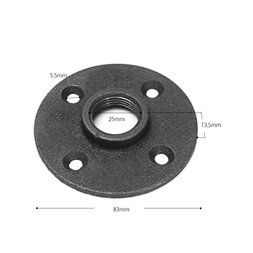 EsportsMJJ 10Pcs 3/4 Pulgadas De Hierro Maleable Piso Brida De Acero Tubería De Hierro Montaje En Pared