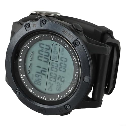 Football Referee Stopwatch with Digital Metronome and Backlight, Luminous Sports Timer for Soccer Running Fitness, Plastic Countdown Watch, Black