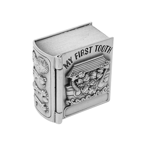 Miniatura 3 de Laroal 2 Cajas De Recuerdo De Mi Primer Rizo Y Mi Primer Diente, Organizador De Colección De Dientes De Plata Antigua, Juego De Caja De Recuerdo De Mi Primer Rizo Y Diente
