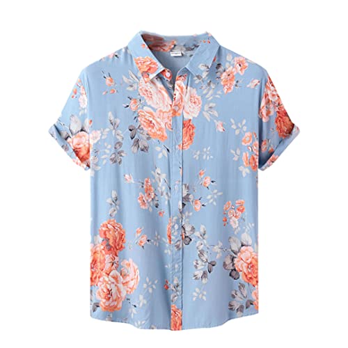 Chemise à manches courtes pour homme idéale pour les soirées d'été et vacances en terrasse