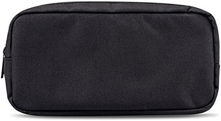 ERCRYSTO Universal Electronics/Accessories Soft Carrying Case Bag, Durable & Light-Weight,Suitable for Out-Going, Business, Travel and Cosmetics Kit (Big-Black)