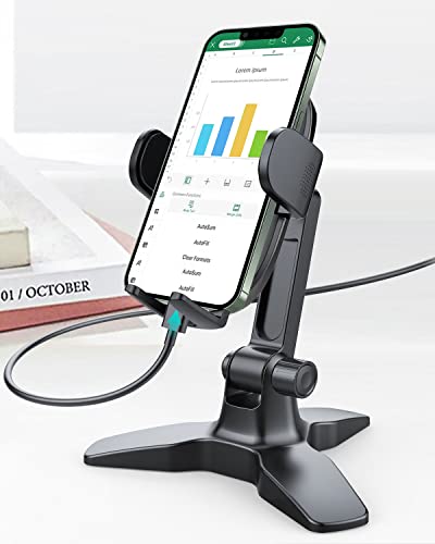 Oqtiq Cell Phone Stand For Desk, Adjustable Phone Stand With 360 Degree Rotation, Heavy Duty Cell Phone Holder, Home Office Accessories, Desktop Phone Holder For Iphone 14 13 12 Pro Max, Galaxy S22 #TOP4