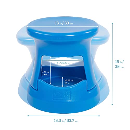 Image of ECR4Kids Active Storage Wobble Stool, 15in Seat Height, Children's Furniture, Blue