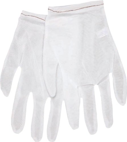 MCR Safety 8710M Inspectors Lint-Free nylon 2-piece Reversible Ladies Gloves with Straight Thumb White Medium 1-Pair