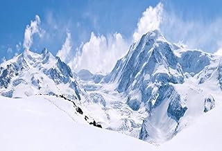 Renaiss 1.5x1m Winter Schnee Berg Kulisse für Fotografie Alpen Berg Top Natur Landschaft Foto Hintergrund Kind Erwachsene Reise Portrait Shooting Vinyl Studio Requisiten