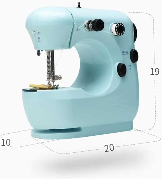 Mini Sewing Machine Portable Cutter Foot Pedal Straight Line Hand Table Night Light Two Thread Electric Winding Mending