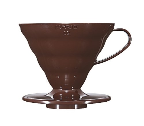 Suporte plástico para filtro de papel - Tipo V60 - Tamanho 2 - Cor Marrom - VD-02CBR - Hario