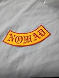 Nomad Rocker Patch, Yellow and Red, Old English Style, 8 Inch