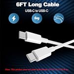IPhone 17 16 15 Chargeur charge rapide,2Pack 20W Pommes iPad USB C Bloc de chrage mural avec 6FT USB Câble C à C pour iPhone 17/Pro/Pro Max/17 Air/ 16/16 Pro/16 Pro Max/15/Plus/Pro/Pro Max