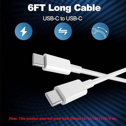 iPhone 17 16 15 Charger Fast Charging,2Pack 20W Apple iPad USB C Wall Charger Block with 6FT USB C to C Cable for iPhone 17/Pro/Pro Max/17 Air/ 16/16 Pro/16 Pro Max/15/Plus/Pro/Pro Max - 1