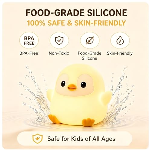 Lámpara de mesa pingüino de silicona con luz suave miniatura 4