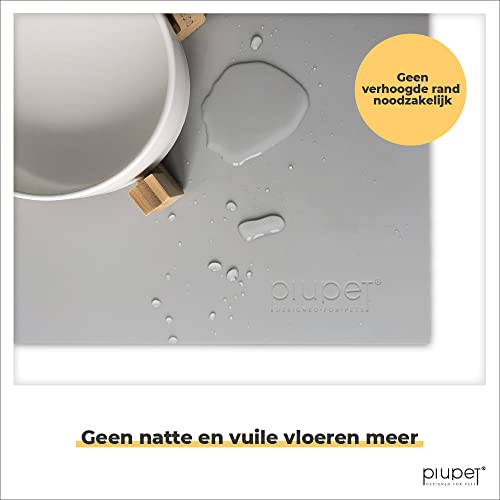PiuPet® Pet Food Mat - eenvoudig schoon te maken - Cat Food Mat - Hondenvoermat - maat 60 x 40 cm - Pet Feeding Mat | Placemats pet supplies | Anti slip mat | Watermat hond - Afbeelding 6