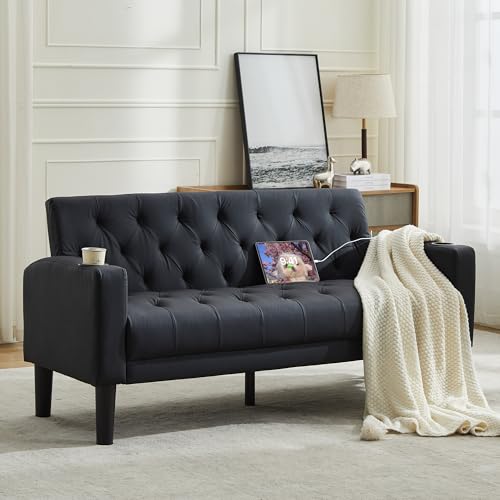 TYBOATLE 62" W Loveseat Sofa w/ 2 USB Charger Ports