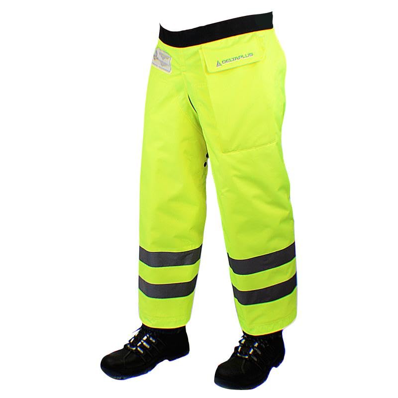 Delta Plus WELJEAP2XL32 Arborpants Series 2 Chainsaw Leg Protection Chap, 32" Inseam, Hi-Viz Yellow, X-Large
