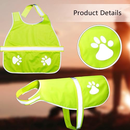 One Piece Comfortable Dog Safety Vest - Breathable Waterproof Yellow High Visibility Reflective Coat for Pets Outdoor Activity - Image 2