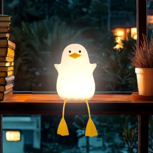 Image of Cute Duck Night Lamp, Gifts for Women Teen Girls Baby, Kigs Seagull Night Light, Silicone Duck for Children Toddler