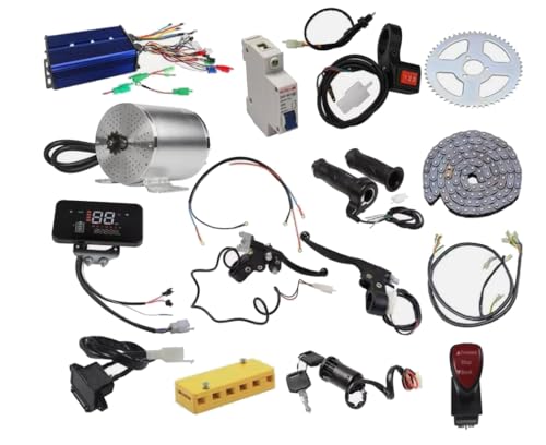 ICONSPORTSS 3000W High-Speed Brushless Motor Kit 72V with Controller and Accessories - Electric Scooter Ebike ATV Buggy DIY Go Kart Golf Cart Motorcycle