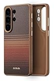 pitaka for Samsung Galaxy S26 Ultra Case, 6.9 Inch, Compatible with MagSafe, Protective S26 Ultra Case with Aaron Button, Aramid Fiber Woven [Cairn Case - Sunset]