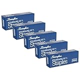 Swingline Staples, 5 Pack, Standard Staples for Desktop Staplers, 1/4' Length, 210/Strip, 5000/Box (35101)