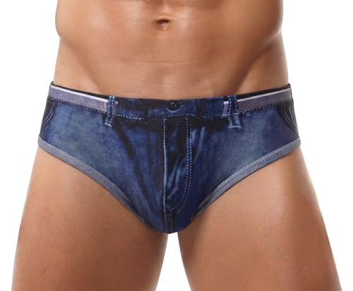 Bañador para hombre sexy estampado vaquero ajustado natación