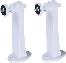 Pacote com 2 suportes para câmera, suporte de parede ajustável de 360 graus, instalação bidirecional, design profissional, material premium, sem ponto cego, mais estável e seguro