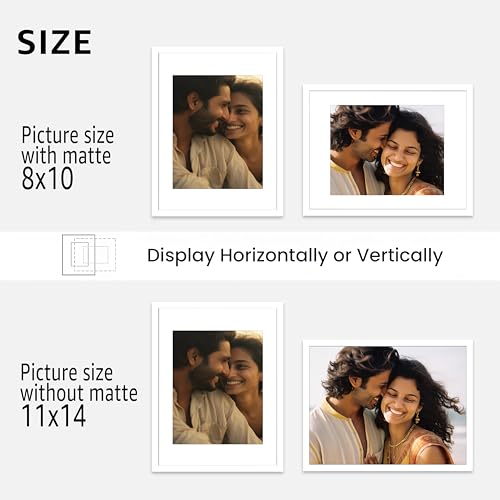 Image of Art Street Premium Photo Frame for living room, Classic Aesthetic Design Photo Frames for Photograph, Art Work, Kids Room Set of 9 (11x14 Inch, White)