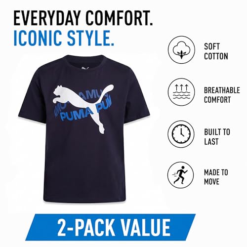 Image of PUMA Boys T-Shirts Athletic Crewneck Short Sleeve Tees (Sizes S-XL)