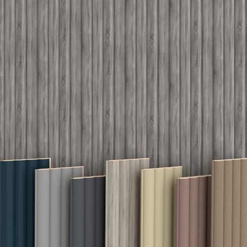 WAVE Lamellen 2,75m HEXIM - MDF Holz Lamellenwand Wandpaneele Lamellenverkleidung Wandverkleidung Lamellenpaneele Holzpaneele Natur (1 Paneel, Wave Standard Vintage Oak)