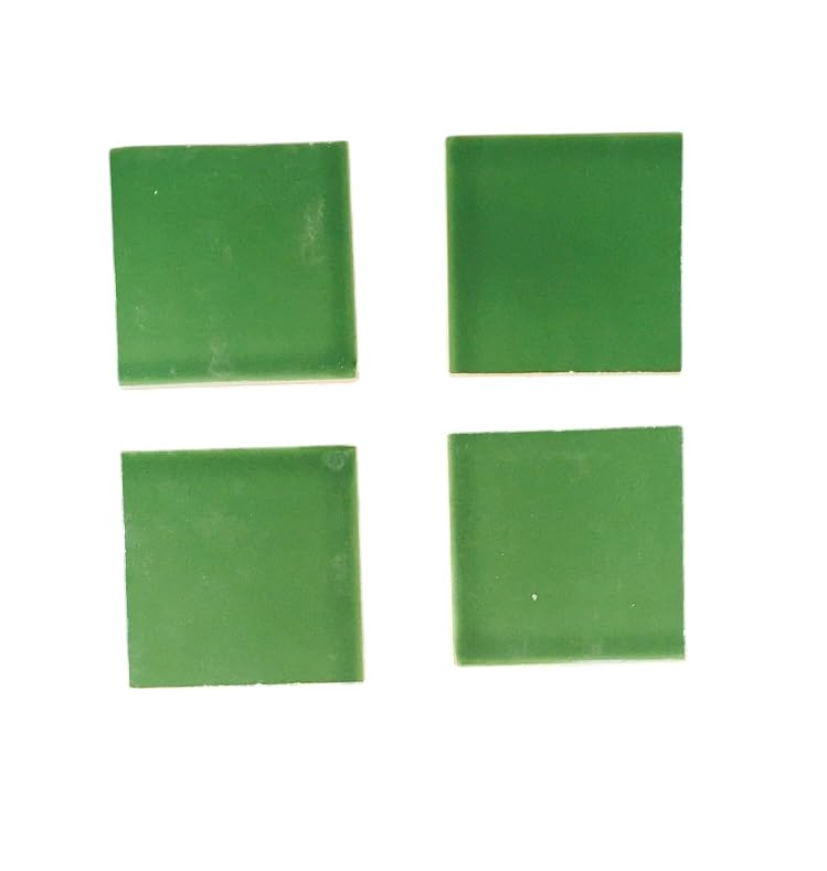 Image of Green Color Ceramic Wall Tile - 8 x 8 cm