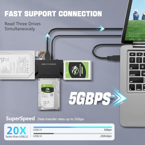 Adaptador Universal USB 3.0 a SATA/IDE para Disco Duro miniatura 3