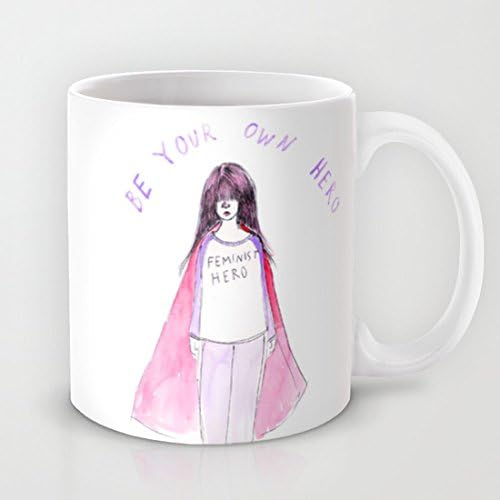 Feminist Hero Coffee or Tea Mug Ceramic Mug Printed Mug Funny C Handle Cup 11 Oz. Mug