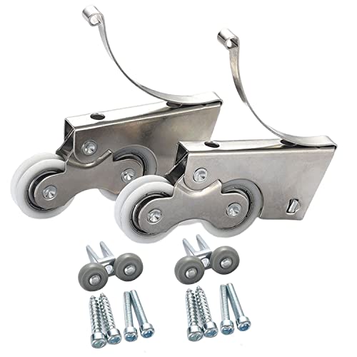 YUANQIAN Piezas de Puerta Corredera de Armario,rodamientos para mampara de ducha con ranura en V. Pieza de repuesto (1038 double Ao -2pair)