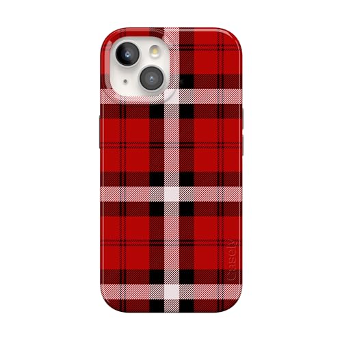 Casely iPhone 15 Plus Case | As if! | Red Plaid | Compatible with MagSafe | Classic Ultra Slim Design