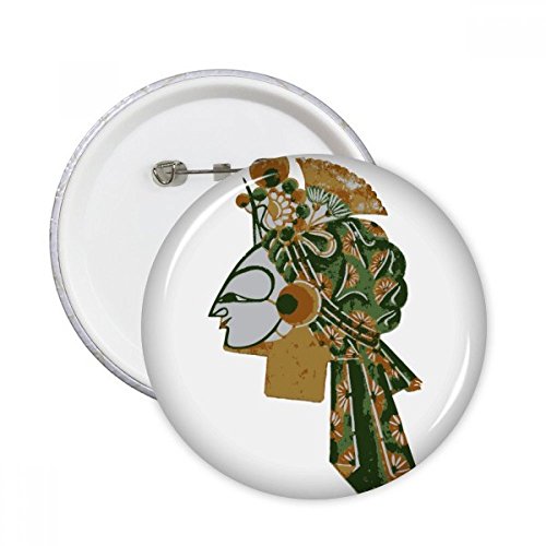 Badge ombre chinoise portrait avec attache solide pour décoration de sac S