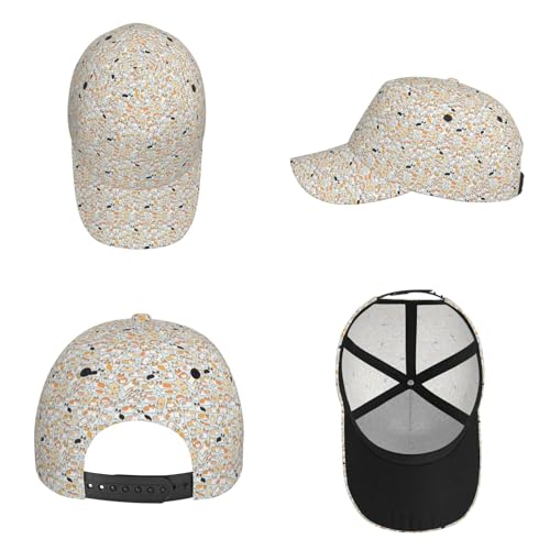 Image of ERCgad Corgi Pattern Print Fashionable Baseball Cap Breathable Summer Outdoor Sports Hiking Golf Travel Hat Black