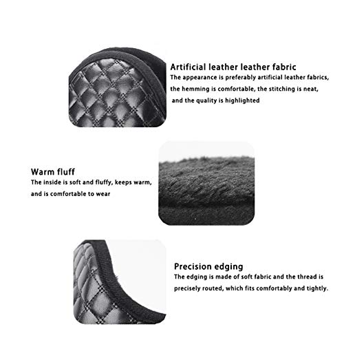 Yamia Winter Ear Muffs Unisex Ear Muffs Warmers Foldable Leather Classic Plush Winter Warm Adjustable Windproof Earmuffs Gift For Men/Women For Cold Weather (Color : Gray, Size : 2 Pack) #TOP4
